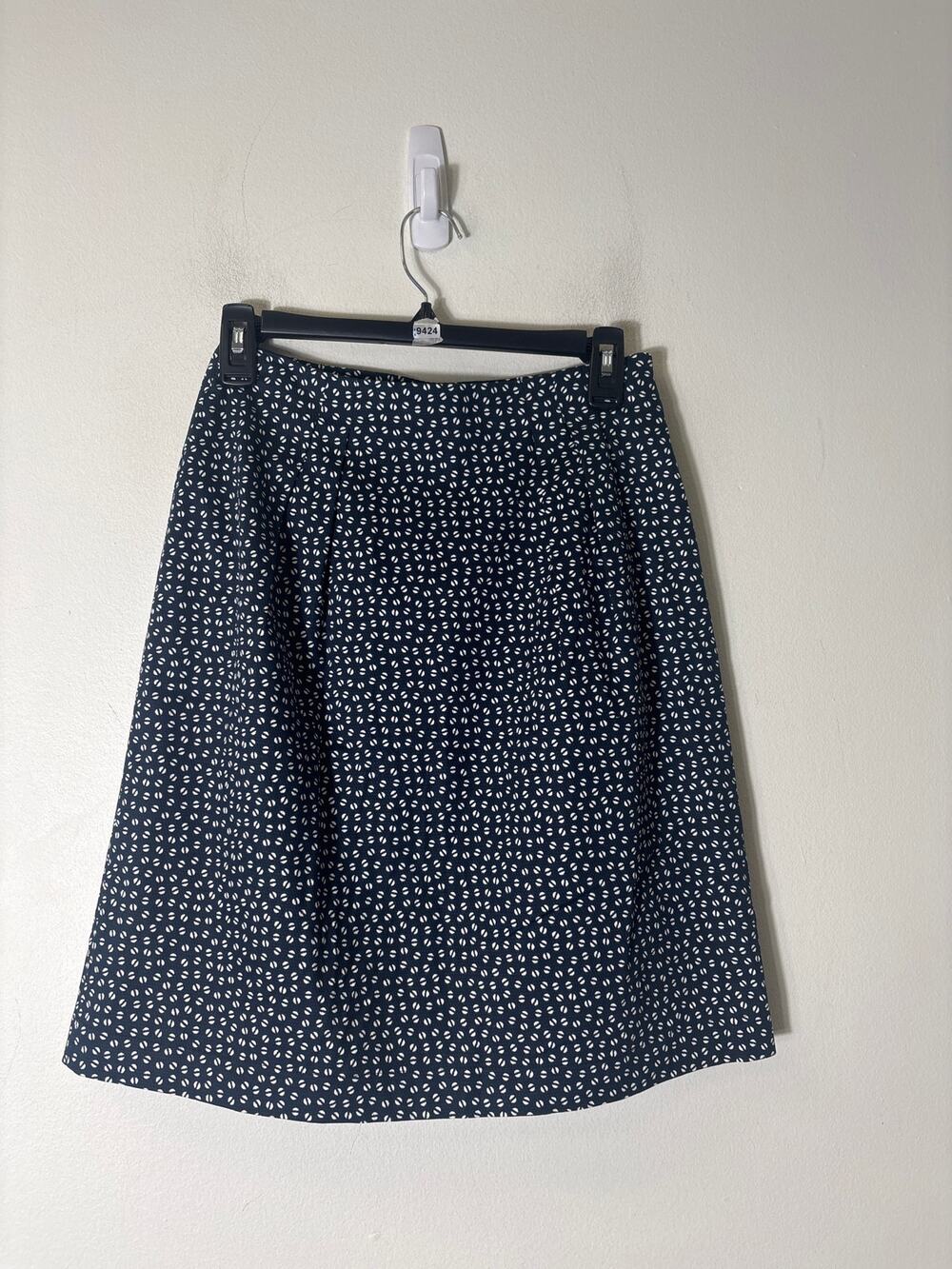 Rosso35 Blue and Navy Front Pleat Skirt Sz 40 (4)